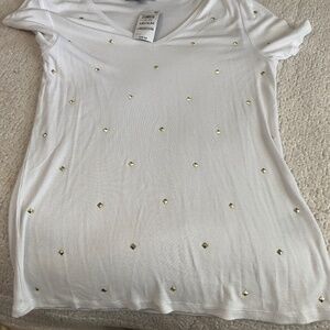 Inc mefium gold bling top